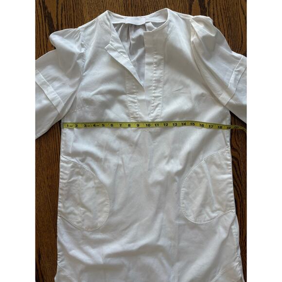 Jeune Otte White Cotton Shift Dress Women’s Small Made in USA Minimalist $358 - Picture 5 of 9